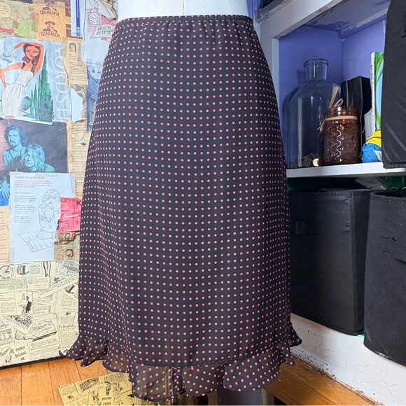 Y2K Polka Dot Midi Skirt - Picture 3 of 5